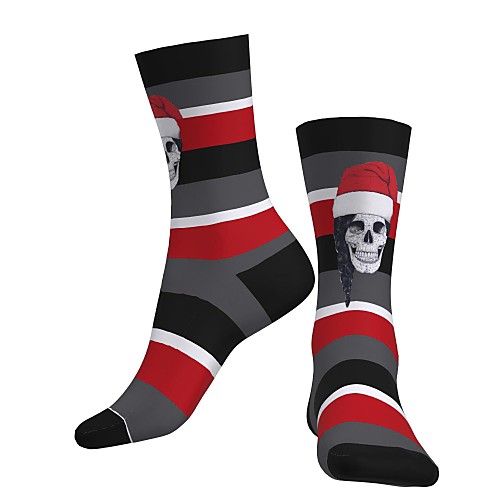 

Crew Socks Compression Socks Calf Socks Athletic Sports Socks Cycling Socks Women's Men's Bike / Cycling Breathable Soft Comfortable 1 Pair Skull Cotton Dark Grey S M L / Stretchy / Halloween