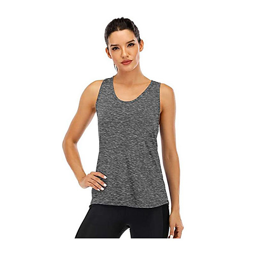 

Women's Sleeveless Workout Tank Top Workout Shirt Running Shirt Tank Top Top Athletic Casual Breathable Quick Dry Moisture Wicking Gym Workout Running Walking Jogging Training Sportswear Solid Colored