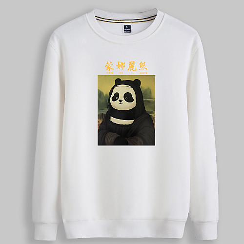 

Women's Pullover Sweatshirt Graphic Panda Daily Basic Casual Hoodies Sweatshirts White Black Red