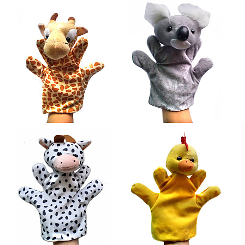 

4 pcs Finger Puppets Educational Toy Hand Puppet Hand Puppets Stuffed Animal Plush Toy Animal Series Koala Duck Parent-Child Interaction PP Plush 32cm Imaginative Play, Stocking, Great Birthday Gifts
