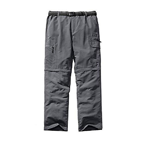 

hiking pants men convertible quick dry durable cargo fishing uv protection safari pants,6101,gray,34