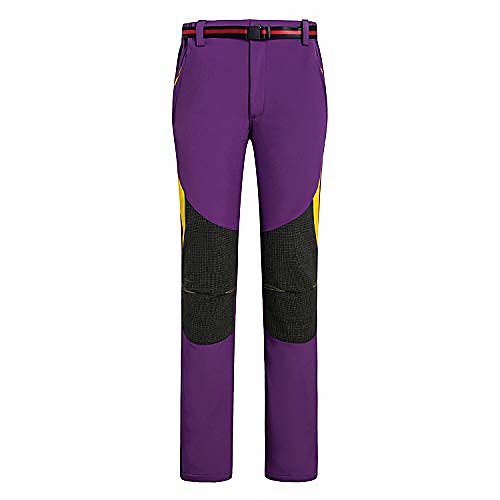 

women's outdoor windproof soft shell fleece lined pants ladies trousers (xx-large, purple)