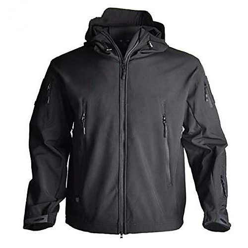 

Hiking Fleece Jacket Outdoor Thermal Warm Waterproof Windproof Wear Resistance Coat Top Camping / Hiking Hunting Fishing Python pattern black camouflage