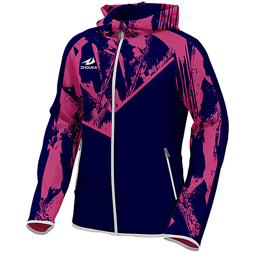 

Men's Long Sleeve Running Track Jacket Windbreaker Outerwear Coat Top Athletic Athleisure Thermal Warm Windproof Breathable Fitness Gym Workout Running Jogging Training Sportswear Color Gradient