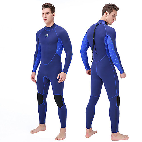 

SLINX Men's Full Wetsuit 2mm Neoprene Diving Suit Long Sleeve Back Zip - Swimming Diving Surfing Patchwork Spring & Fall Summer Winter / Stretchy