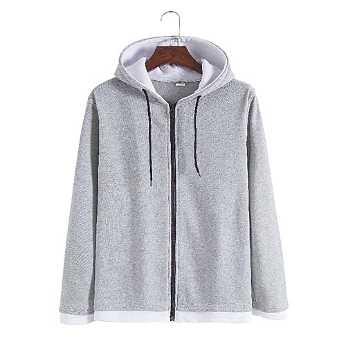 

Men's Hoodie Sweatshirt Solid Color Work Casual Hoodies Sweatshirts Black Red Light gray