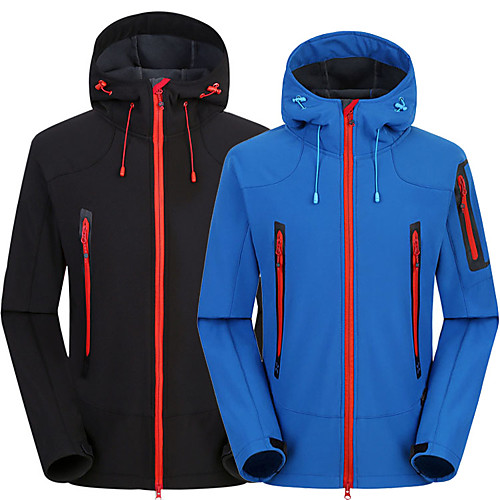 

Men's Long Sleeve Windbreaker Softshell Jacket Full Zip Outerwear Coat Top Athletic Athleisure Winter Thermal Warm Waterproof Windproof Running Active Training Jogging Exercise Sportswear Solid