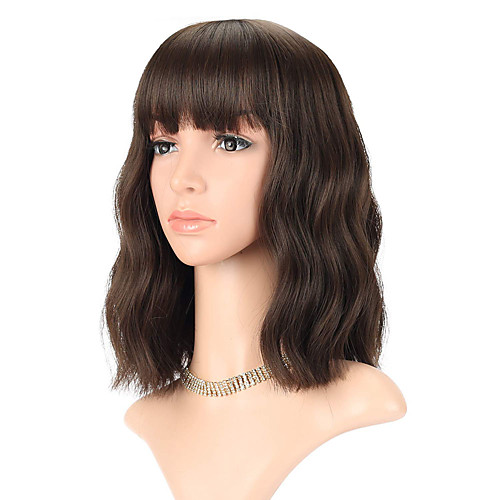 

Synthetic Wig Loose Curl With Bangs Wig Short A15 A16 A17 A18 A19 Synthetic Hair Women's Fashionable Design Classic Easy to Carry Blue Pink