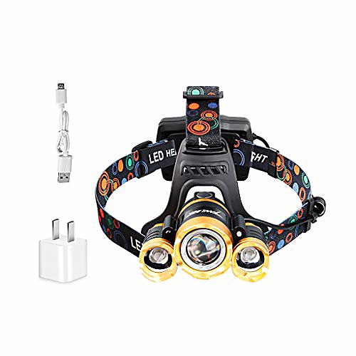 

headlamp, sensor spotlight induction fishing light lantern torch outdoor flashlight night lamp long range floodlight (color : yellow(auxiliary lamp), size : 4000w)