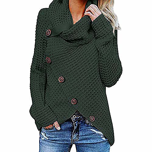 

button blouse for women plus size, women's long sleeve cowl neck irregular hem sweatshirt pullover tops t shirt green