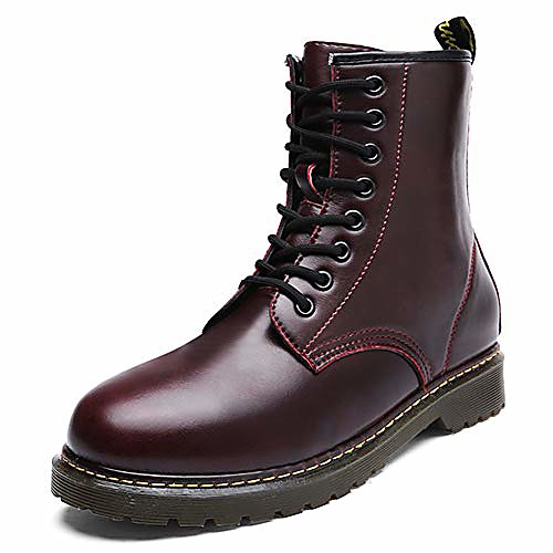 

men's motorcycle boots oxford lightweight fashion dress boot red size 9.5