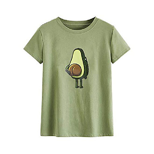 

women's plus size casual funny print short sleeve cotton summer tops tee shirts black 0x plus