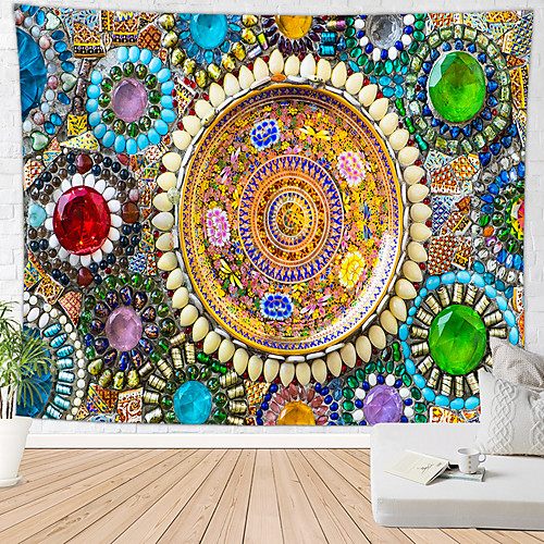 

Mandala Bohemian Wall Tapestry Art Decor Blanket Curtain Picnic Tablecloth Hanging Home Bedroom Living Room Dorm Decoration Boho Hippie Gem Pattern Beauty Views