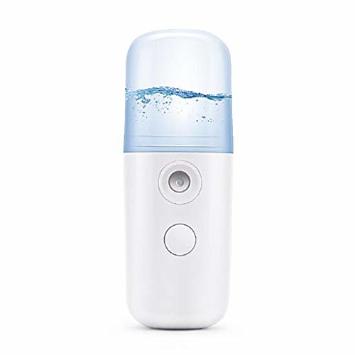 

usb charging beauty instrument handheld face cold spray facial hydrating steam face (color : white)