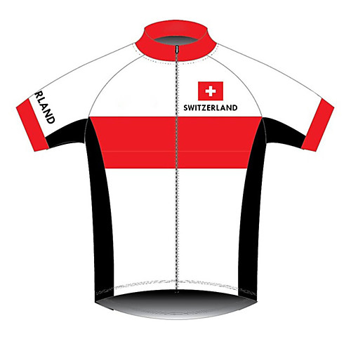 

21Grams Men's Short Sleeve Cycling Jersey Red / White Bike Jersey Top Mountain Bike MTB Road Bike Cycling UV Resistant Breathable Quick Dry Sports Clothing Apparel / Stretchy