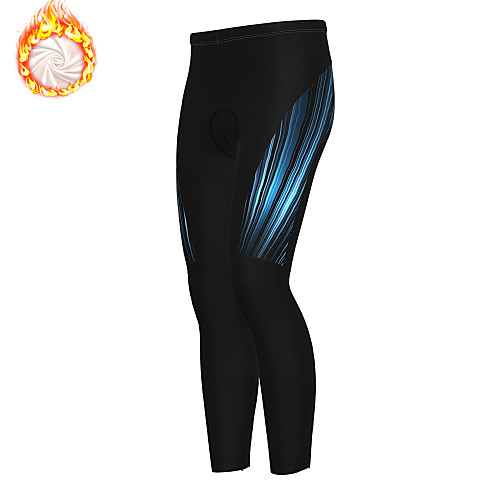 

21Grams Men's Cycling Tights Cycling Pants Winter Fleece Bike Tights Padded Shorts / Chamois Pants Thermal Warm Fleece Lining Breathable Sports Black Mountain Bike MTB Road Bike Cycling Clothing