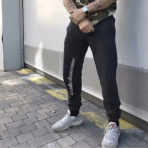 

Men's Sweatpants Jogger Pants Pure Color Cotton Letter Printed Sport Athleisure Pants / Trousers Bottoms Thermal Breathable Soft Comfortable Everyday Use Exercising General Use / Winter