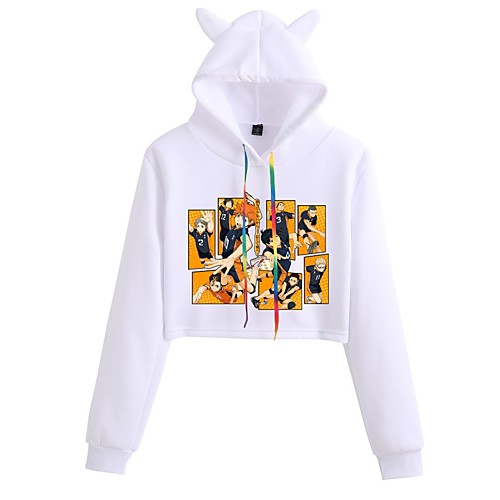 

Inspired by Haikyuu Karasuno High Cosplay Costume Crop Top Hoodie Polyester / Cotton Blend Graphic Printing Crop Top For Women's / Men's