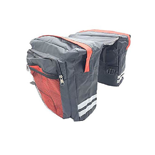 

rear rack bag bike bag bicycle pannier bike saddle bags military for climbling (red, 23l)
