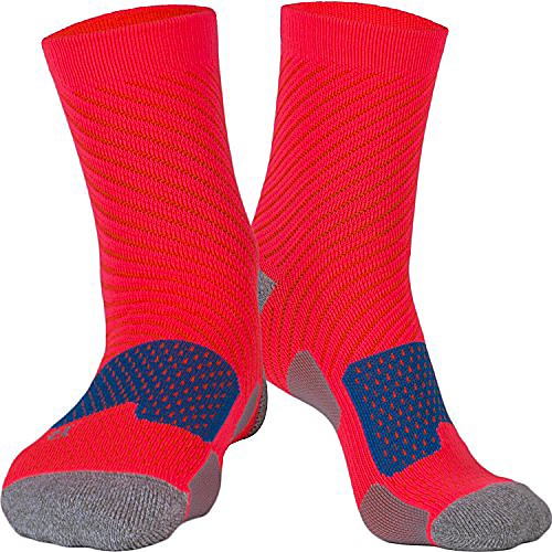

women's walker hiking cushioned crew socks orange