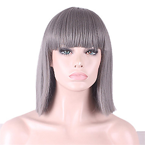 

Synthetic Wig Hathaway Middle Part WigGray Natural Straight Hair Holiday Wig Cosplay Wig Medium Long Hair Synthetic Hair 12 inch Women Synthetic Sexy Lady Hairstyle