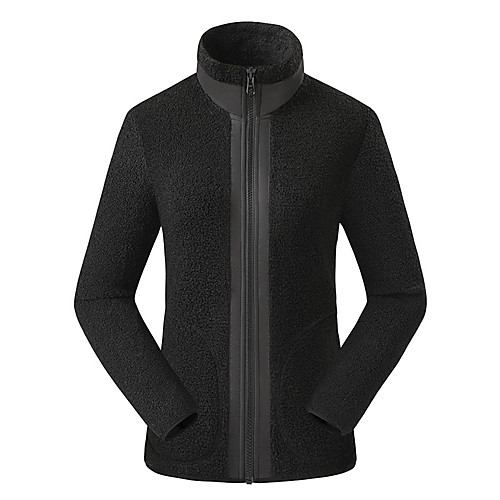 

Women's Softshell Jacket Hiking Fleece Jacket Winter Outdoor Solid Color Thermal Warm Waterproof Windproof Fleece Lining Jacket Top Hunting Fishing Climbing Sky blue [female] Dark Night [Female] Dark