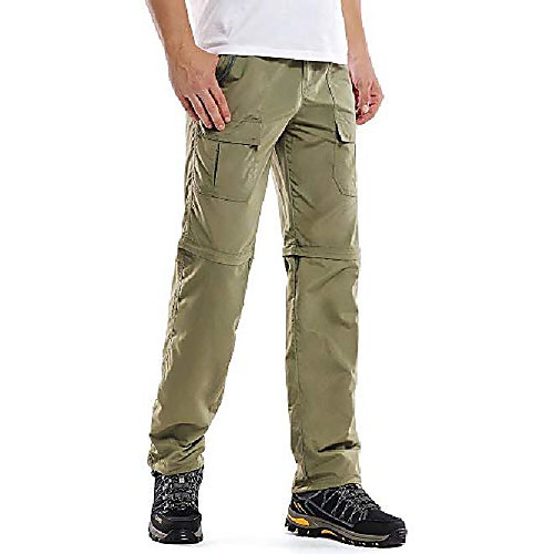 

hiking pants men convertible quick dry durable cargo fishing uv protection safari pants,6062,khaki,38