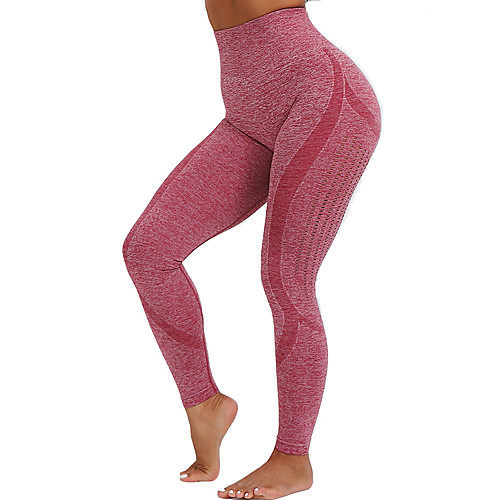 

Women's High Waist Yoga Leggings Seamless Pants Tights Leggings Tummy Control Butt Lift 4 Way Stretch Black Red Dark Blue Nylon Yoga Fitness Gym Workout Winter Sports Activewear High Elasticity
