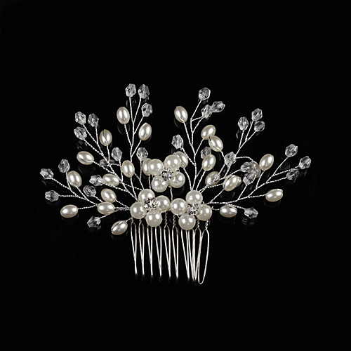 

Crystal / Imitation Pearl / Alloy Headpiece with Crystal / Imitation Pearl 1 Piece Wedding Headpiece