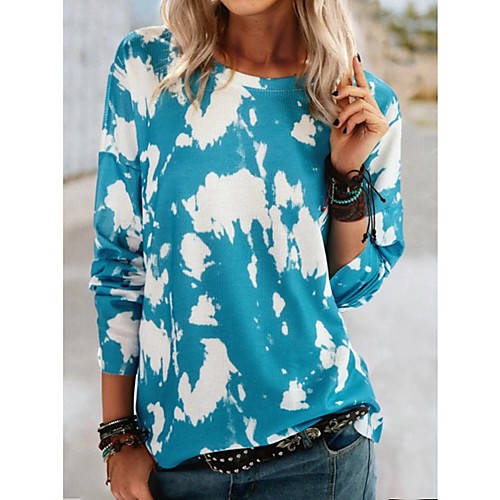 

Women's Pullover Sweatshirt Graphic Color Block Daily Basic Casual Hoodies Sweatshirts Black Blue Dark Gray