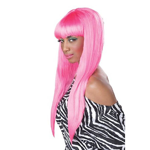 

bubble gum wig, hot pink, one size