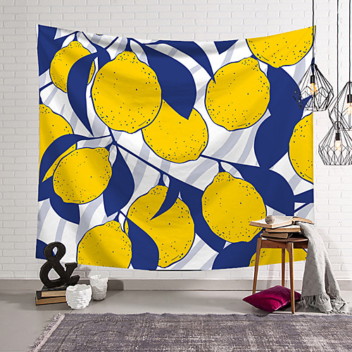 

Wall Tapestry Art Decor Blanket Curtain Hanging Home Bedroom Living Room Decoration Polyester Plant Lemon