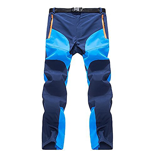 

outdoor windproof hiking pants waterproof ski pants for men (blue, s)