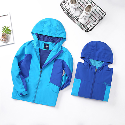 

Boys' Softshell Jacket Hiking Windbreaker Winter Outdoor Patchwork Thermal Warm Waterproof Windproof Breathable Winter Jacket Top Hunting Fishing Climbing Royal Blue Dark Blue / Kid's