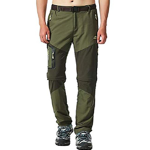 

men's water-repellent quick dry convertible pants army green asian xl