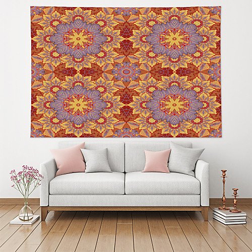 

Wall Tapestry Art Decor Blanket Curtain Picnic Table Cloth Hanging Home Bedroom Living Room Decoration Polyester Geometric Yellow Red Printed