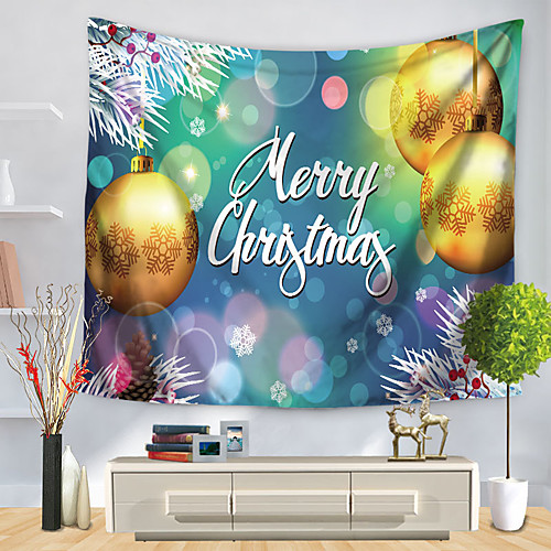

Christmas Santa Claus Holiday Party Wall Tapestry Art Decor Blanket Curtain Picnic Tablecloth Hanging Home Bedroom Living Room Dorm Decoration Polyester Christmas Balloons