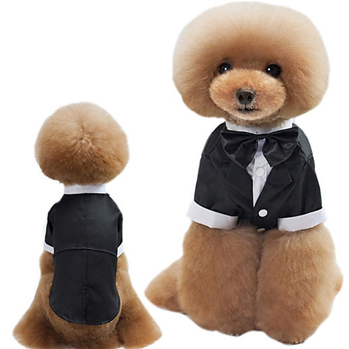 

Dog Suit Puppy Clothes Wedding Wedding Party Dog Clothes Puppy Clothes Dog Outfits Black Costume for Girl and Boy Dog Polyster S M L XL XXL