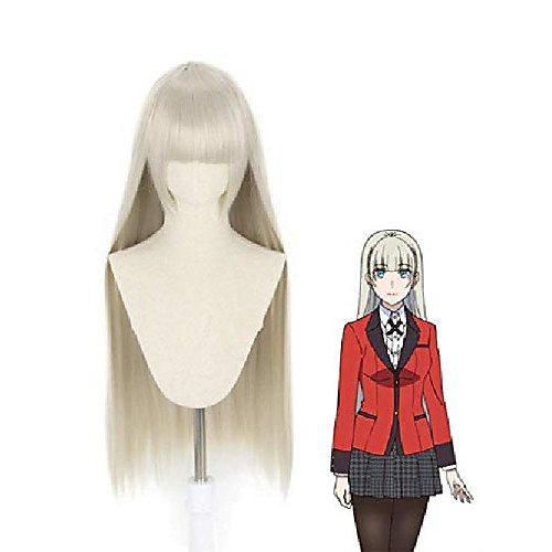 

anime kakegurui cosplay wig halloween costume wig gray long wig