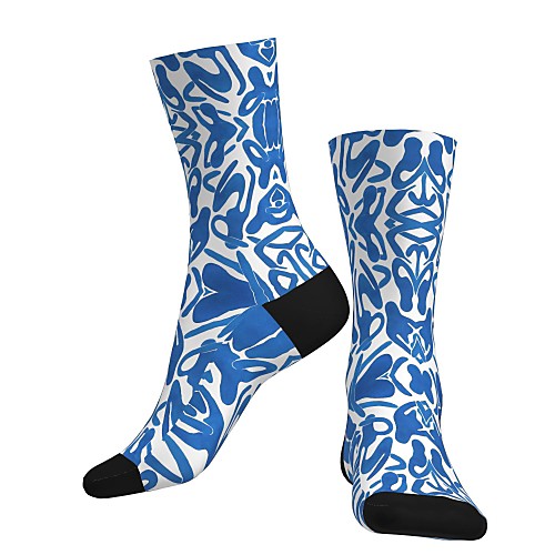 

Crew Socks Compression Socks Calf Socks Athletic Sports Socks Cycling Socks Women's Men's Bike / Cycling Lightweight Breathable Anatomic Design 1 Pair Graphic Animal Cotton Blue S M L / Stretchy