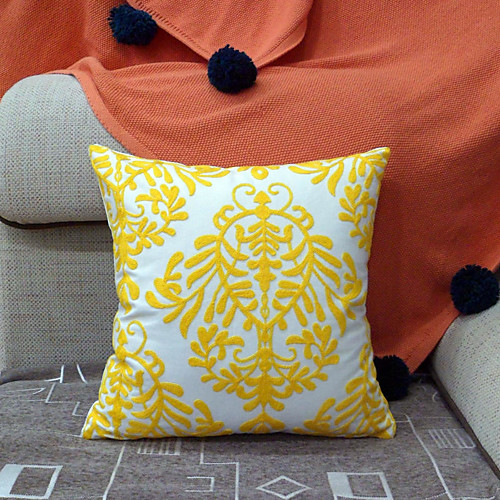 

Cushion Cover Cotton Canvas Simplicity Style Towel Embroidered Pillow Case Cover Living Room Bedroom Sofa Cushion Cover Modern Sample Room Cushion Cover