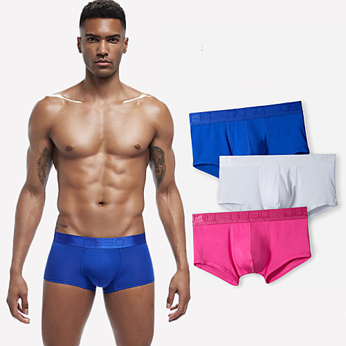 

Men's Sports Underwear Undershorts Sports & Outdoor Shorts Boxer Briefs Trunks Modal Winter Running Walking Jogging Training Breathable Quick Dry Soft Sport Solid Colored White Black Blue Pale Pink
