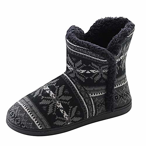 

home boots soft warm men's slipper boot winter casual home shoes with memory foam sole