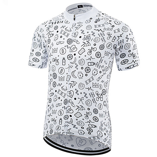 

21Grams Men's Short Sleeve Cycling Jersey GrayWhite Solid Color Bike Jersey Top Mountain Bike MTB Road Bike Cycling UV Resistant Breathable Quick Dry Sports Clothing Apparel / Stretchy