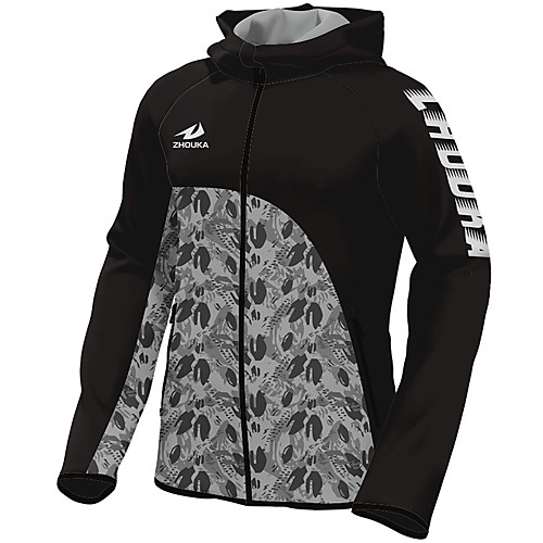 

Men's Long Sleeve Running Track Jacket Windbreaker Outerwear Coat Top Athletic Casual Thermal Warm Windproof Breathable Fitness Gym Workout Running Jogging Training Sportswear Normal BlackGray