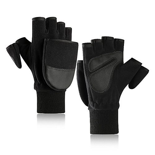 

Winter Bike Gloves / Cycling Gloves Touch Gloves Anti-Slip Waterproof Windproof Warm Mittens Sports Gloves Fleece Black for Adults' Outdoor Exercise Cycling / Bike