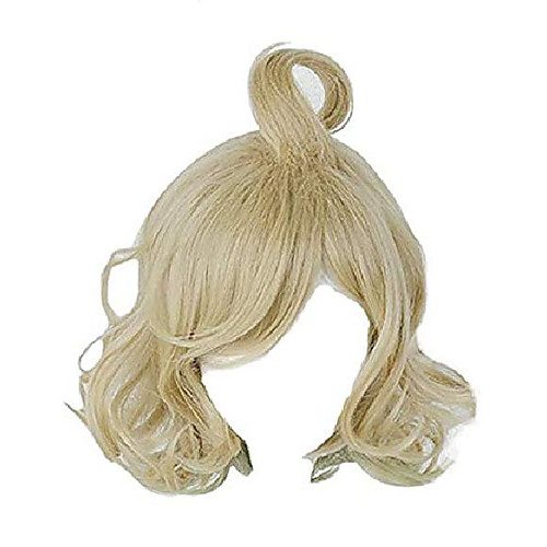 

light yellow short curly cosplay wig (one size, yellow)