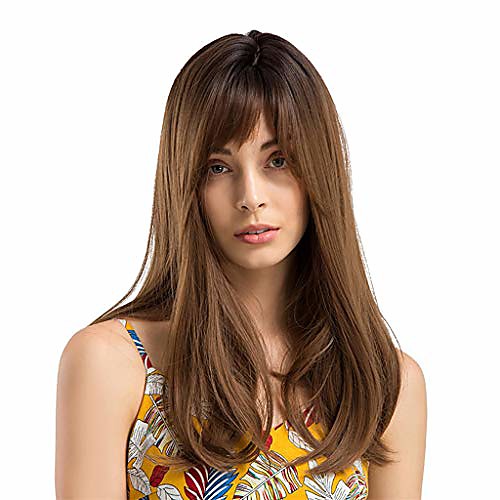 

wig, women 45cm long straight hair hairstyle synthetic hair wigs for fashion and beautiful - cosplay/party/costume/carnival/masquerade (a)