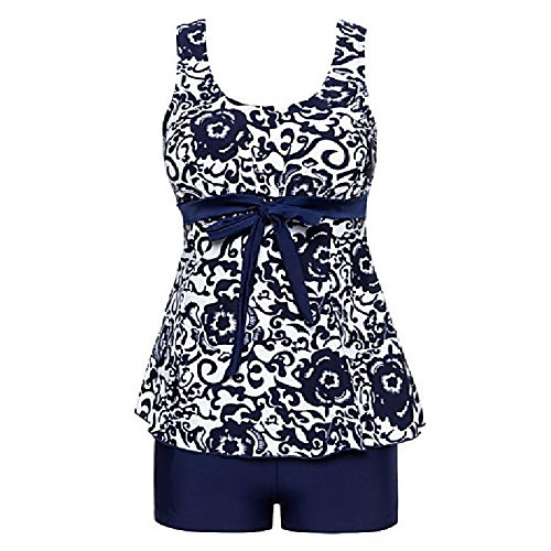 

women's cover up swimsuit tankini beachwear navy porcelain 12/14 tag16/18