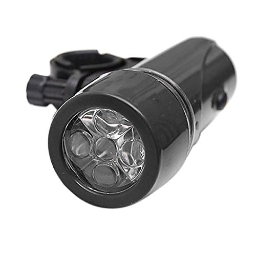 

bicycle light cycle zone waterproof 5 led bicycle light bike headlight safety flashlight (black)